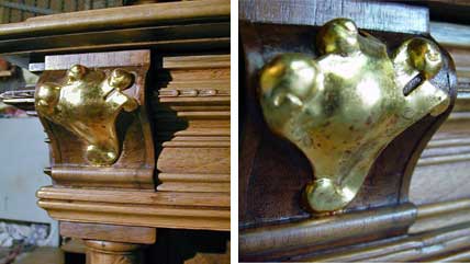 Antique Furniture, Gilding and Slivering, Walnut Cabinet 4
